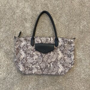 Stylish Snake Print Tote Bag